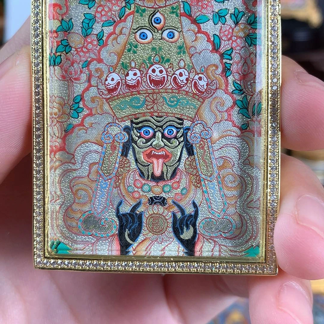 錦***朤吊坠扎基拉姆热贡纯手绘唐卡