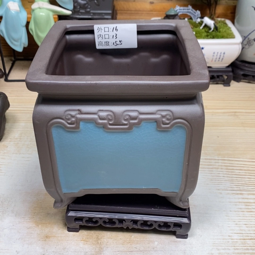 紫砂陶瓷艺术花盆陶瓷