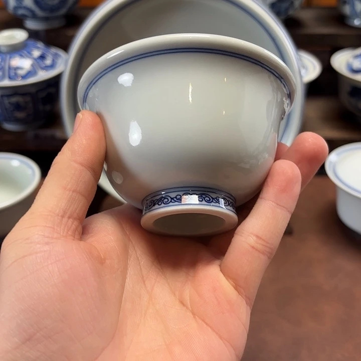 景德镇纯手工手绘大压手杯
