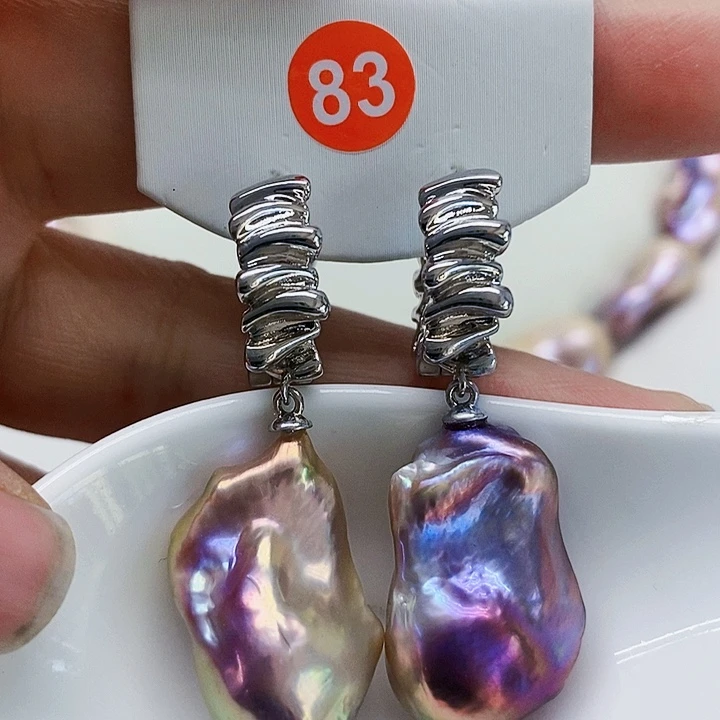 颈饰银S925镶嵌淡水珍珠