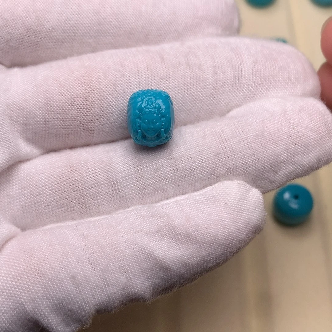 绿松石未镶嵌绿松石度母10.5