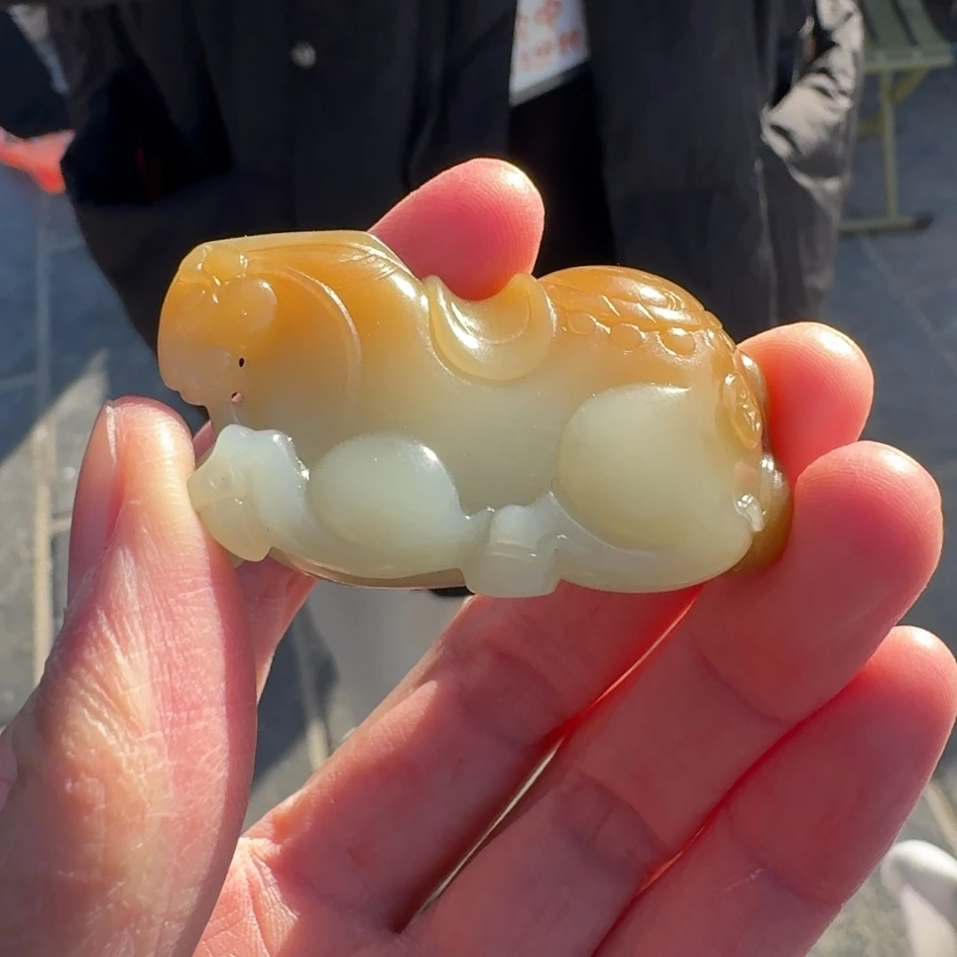 和田玉未镶嵌颈饰1125虎哥