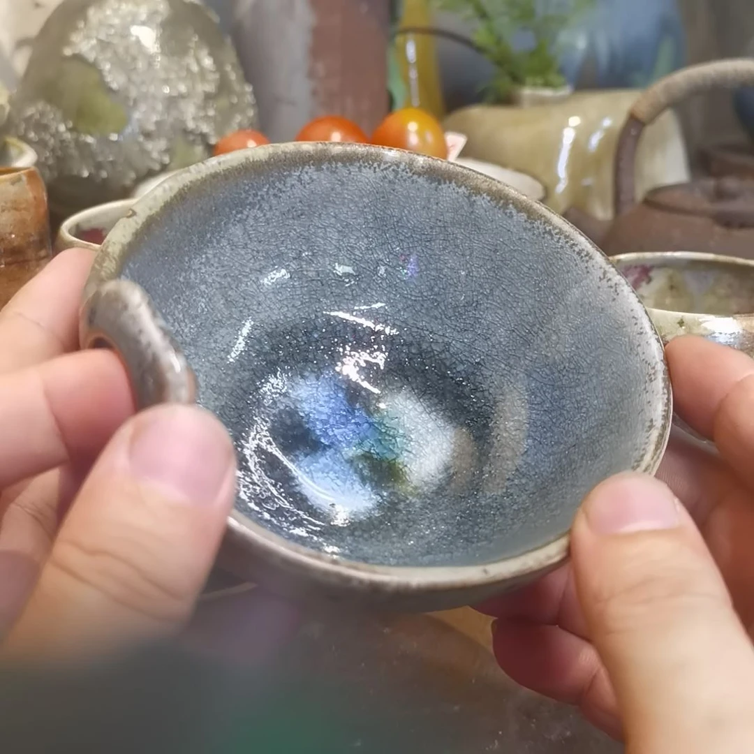摆件手工高温原矿窑变新品
