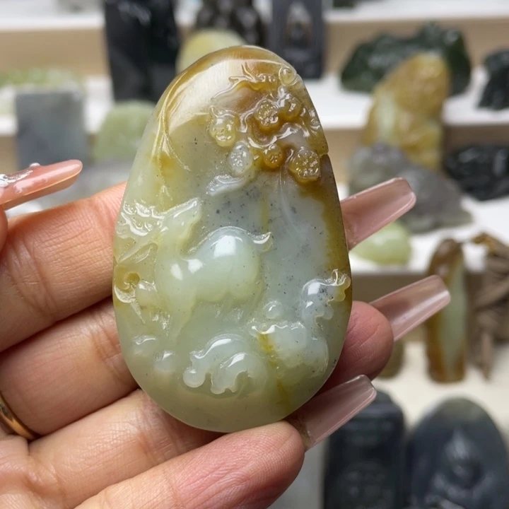 和田玉未镶嵌挂件