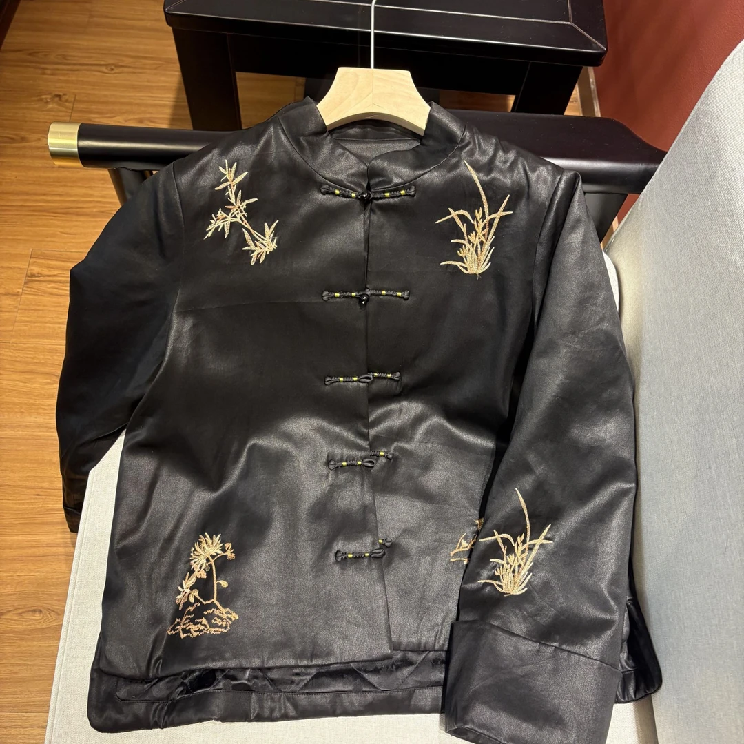 【澜亭絮絮】香云纱重缎棉服ZDL005清仓
