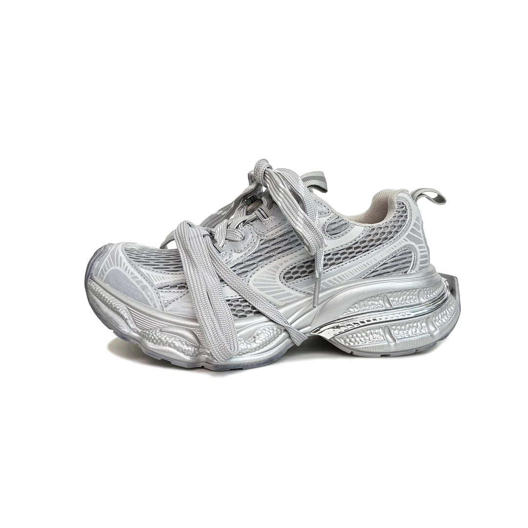 【潘文青补贴】系带休闲厚底老爹鞋女MEW5233