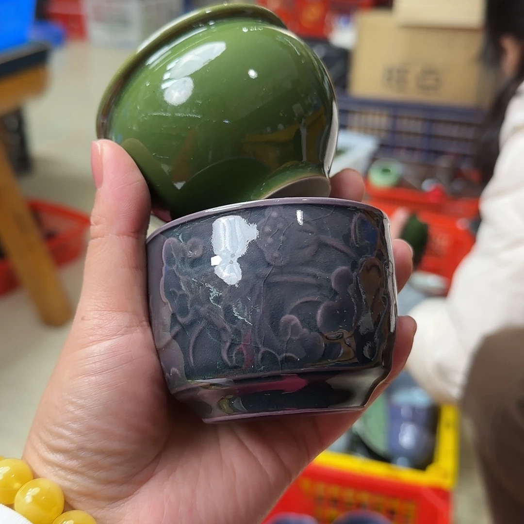 龙泉敬悦青瓷品茗杯微瑕