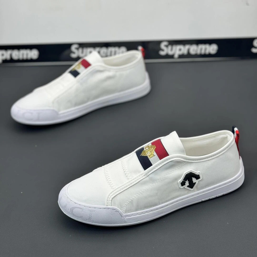 【高端正品潮鞋】一脚蹬男鞋夏季透气薄款冰丝布鞋休闲帆布小白鞋