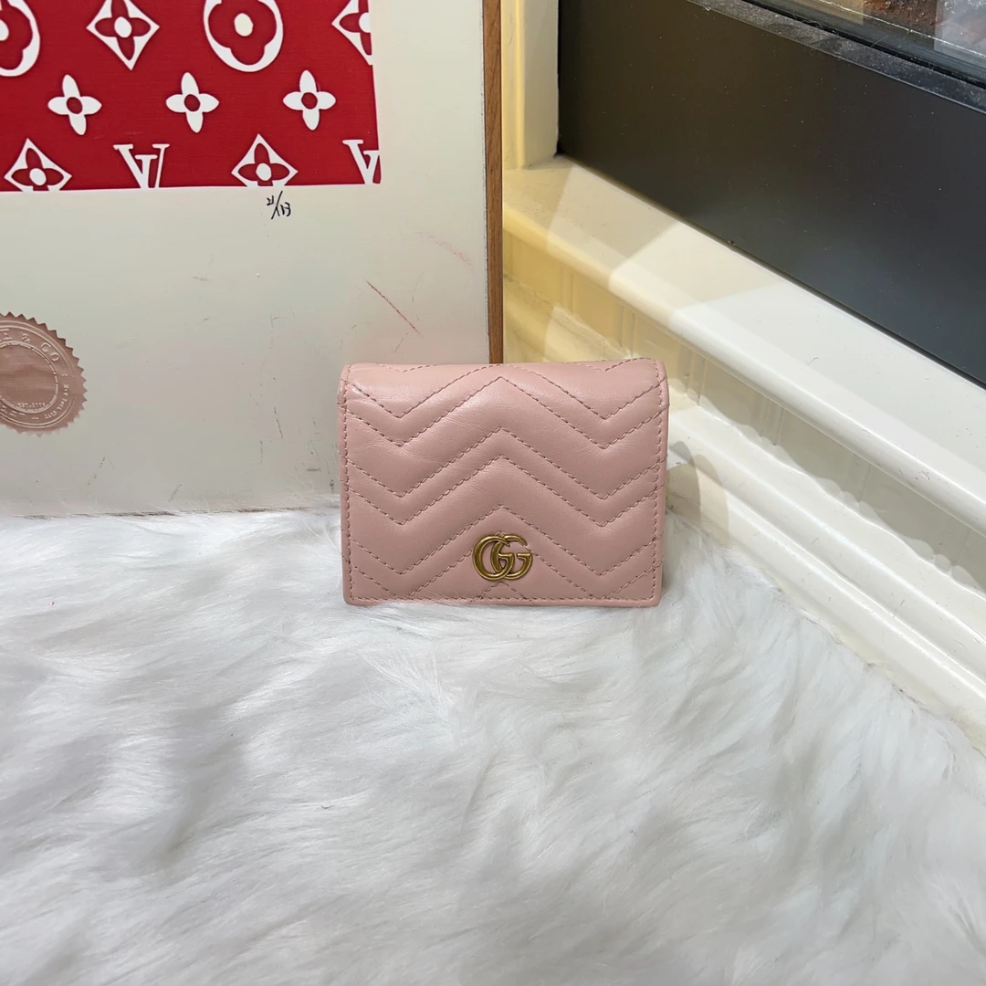 95新 GUCCI/古驰 古驰马蒙短款钱包 cj3590