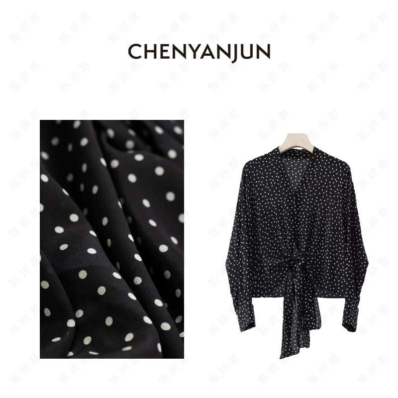【吉哥专属】波点双绉桑蚕丝复古印花衬衫 CYJ-JJ128-0150