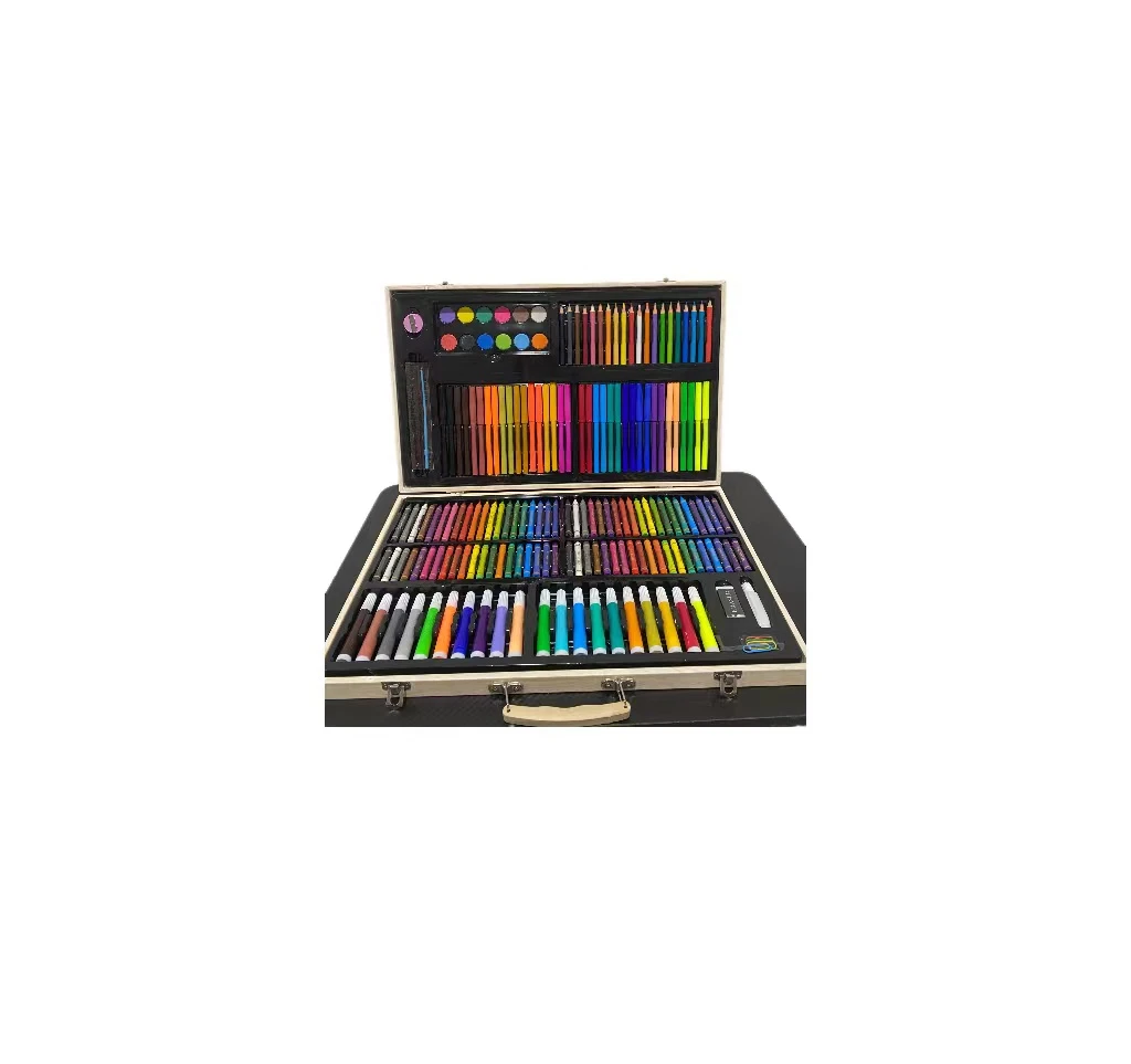 N2画板水彩笔绘画套装盒学生可洗彩色笔蜡笔蜡棒儿童画画套装礼物