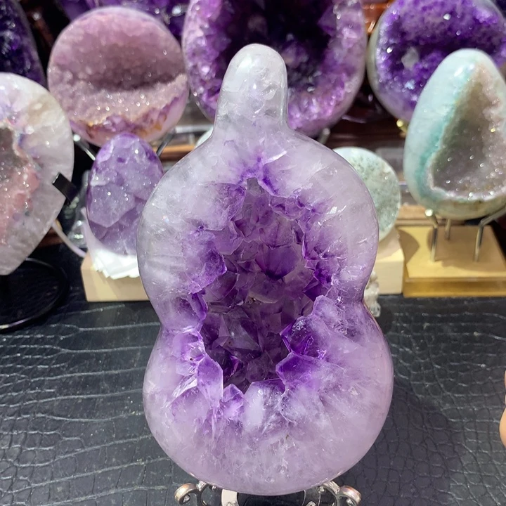 珠宝半成品未镶嵌紫晶葫芦