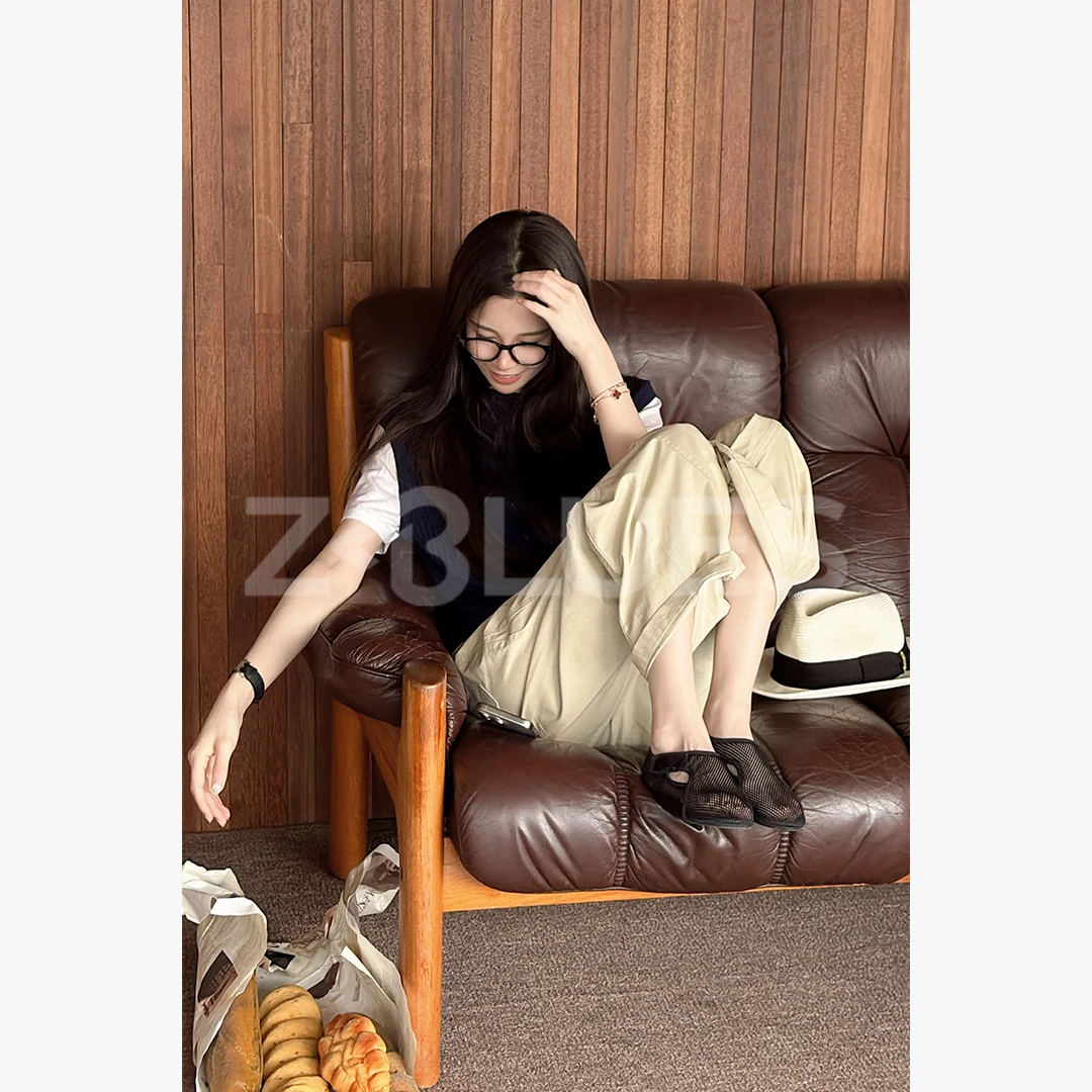 Z.blues【法式直筒】高支高密纯棉分割直筒九分裤YZQSH8296