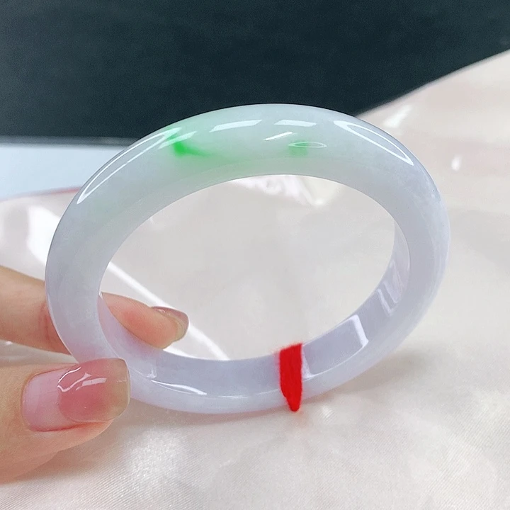 翡翠未镶嵌手镯圈55，04083