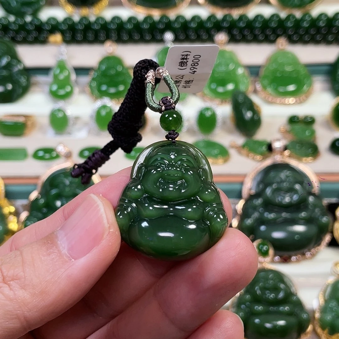 和田玉（碧玉）未镶嵌颈饰31mm