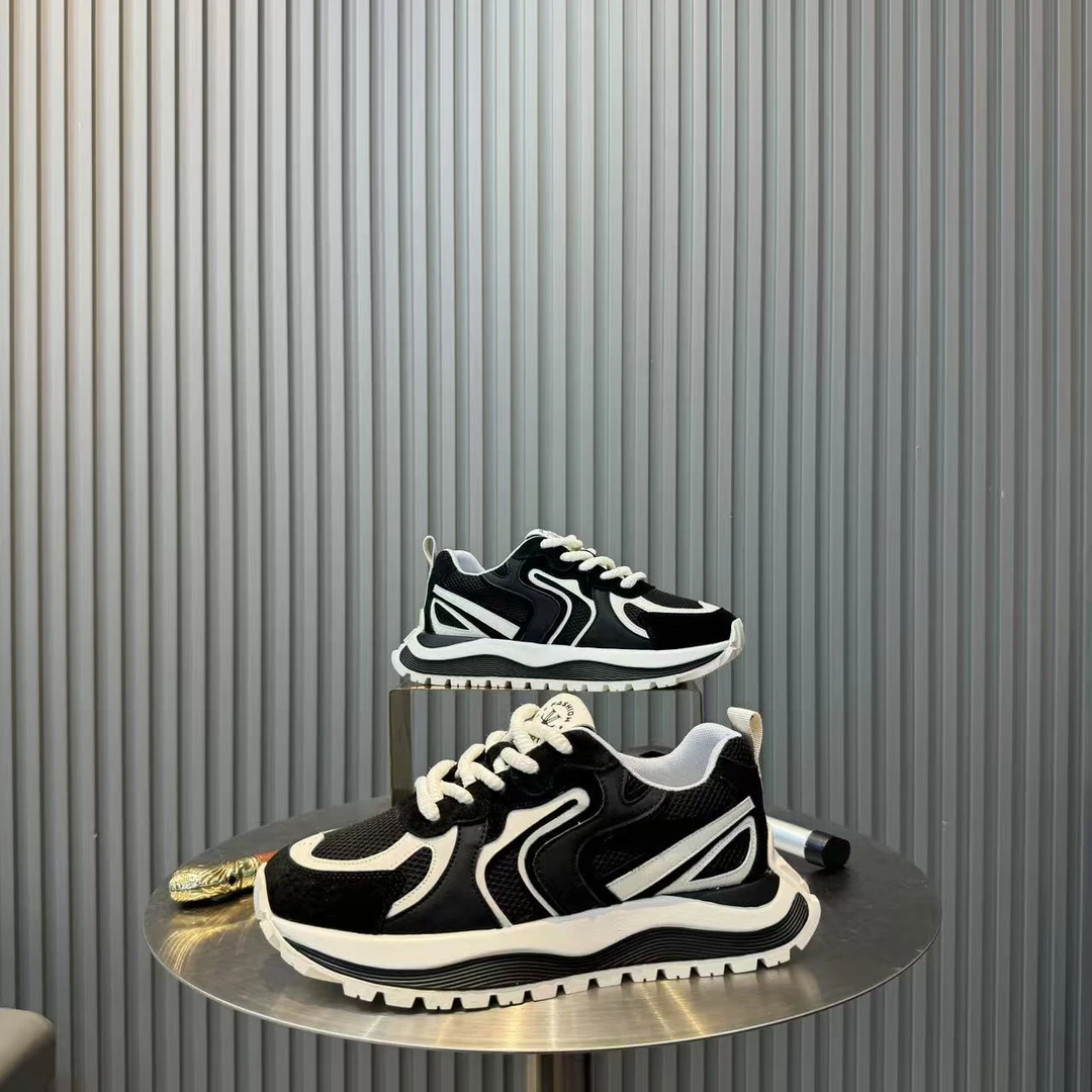 颗粒厚底增高防滑拼色透气春夏季新款潮鞋休闲鞋男鞋