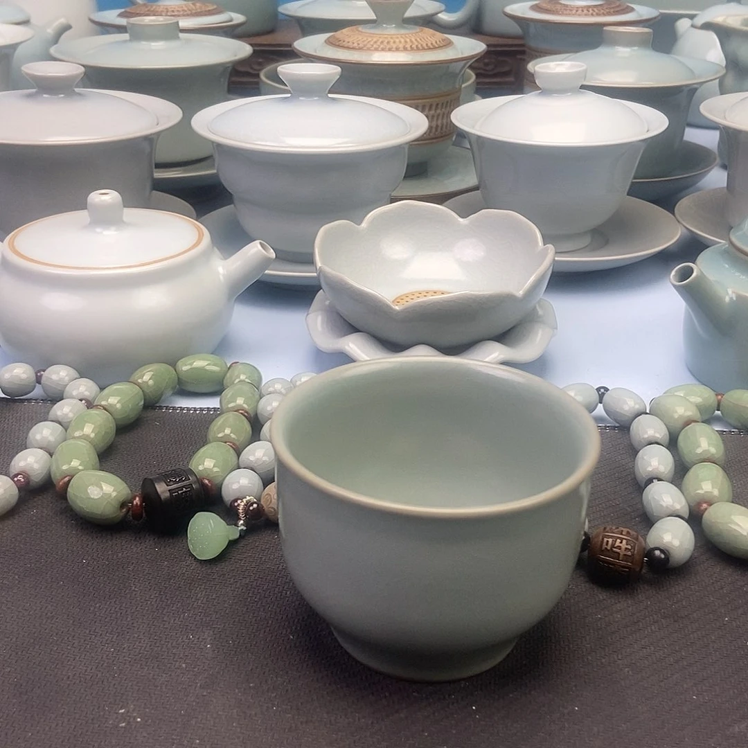 杯仿古玉兰杯原矿原釉原产地