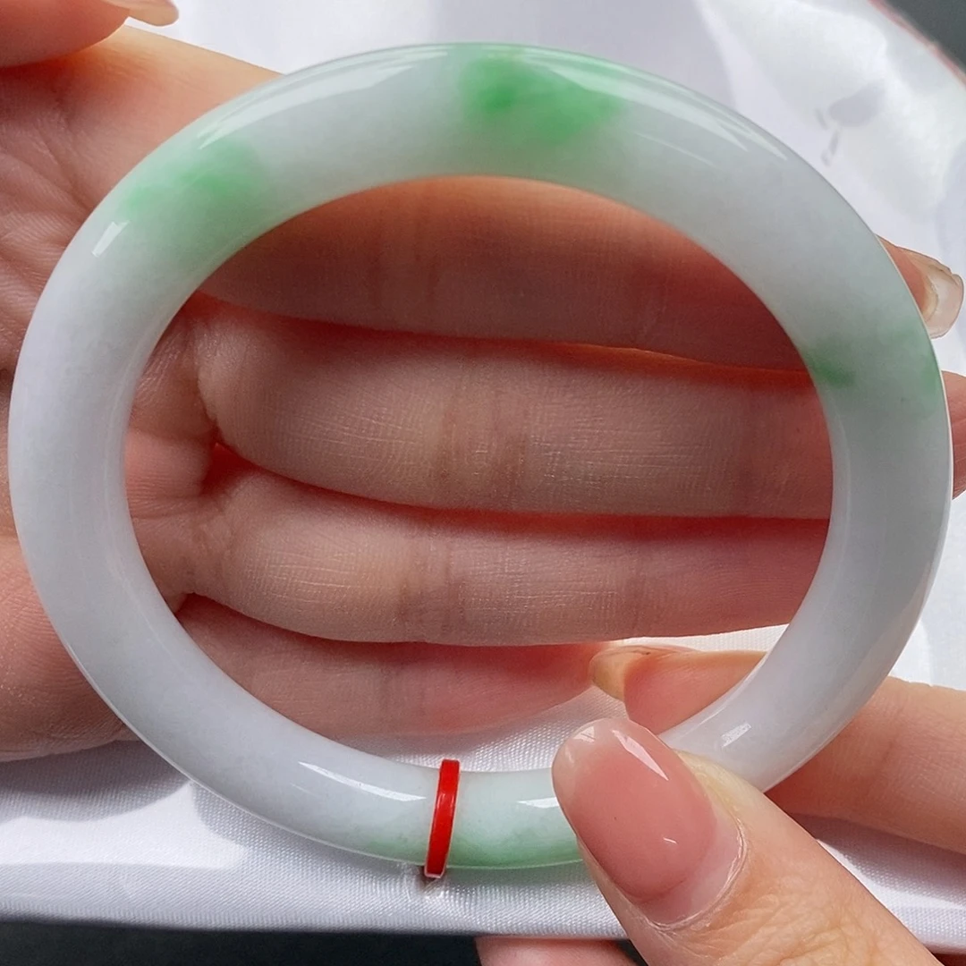 翡翠未镶嵌手镯缅甸天然A货翡翠 58