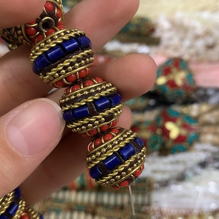 一颗18mm蓝色大鼓珠