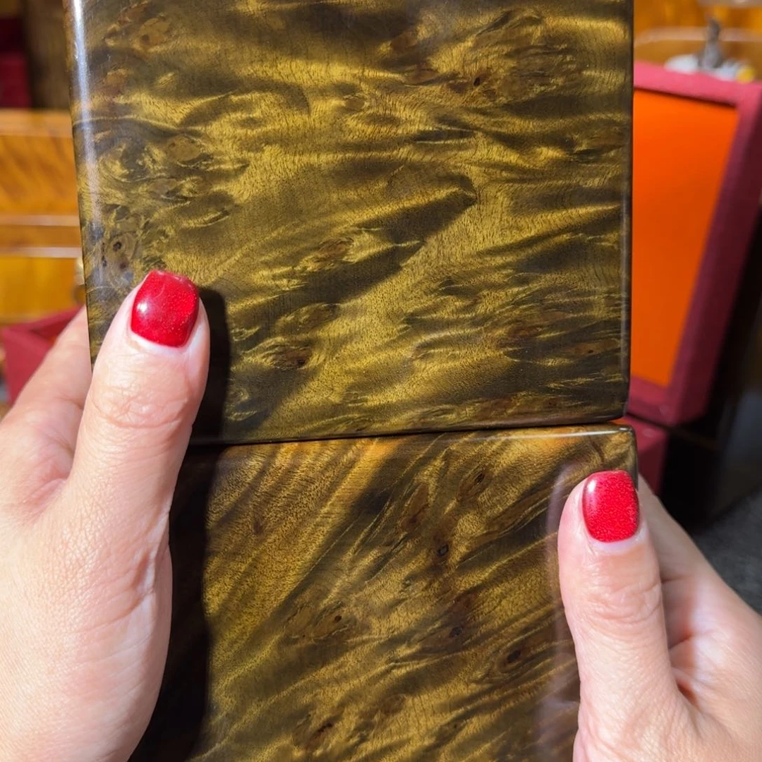 阴沉木乌木收纳盒木一对m49