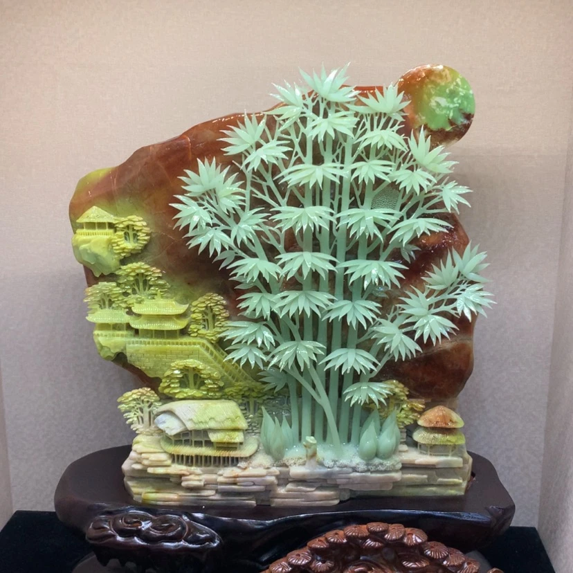 【闪购商品】未镶嵌蛇纹石玉摆件覆膜