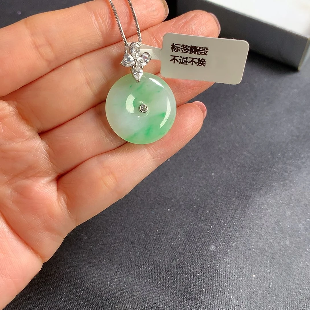 颈饰银S925镶嵌翡翠11111111