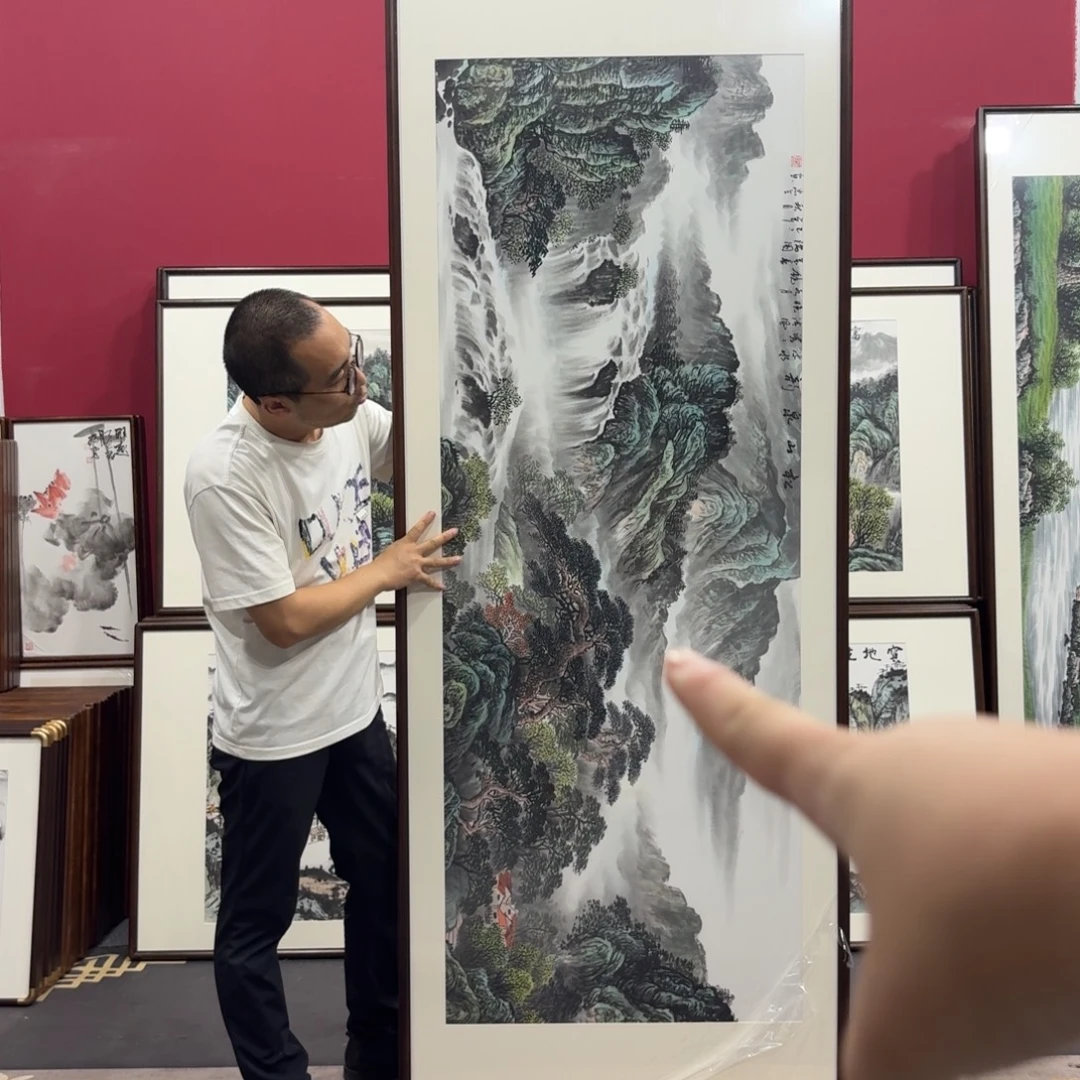 国画手绘作品210*80尺寸