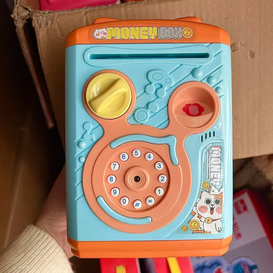 儿童储蓄存钱罐手提背包包自动取存网红密码箱新年礼物 清货处理