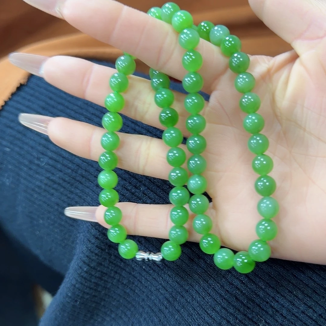 和田玉未镶嵌项链碧玉妈妈链