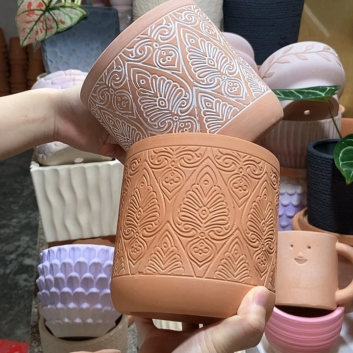 14×14 几何 复古➕红陶2个装