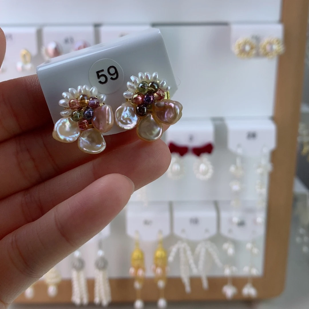 未镶嵌耳饰淡水珍珠