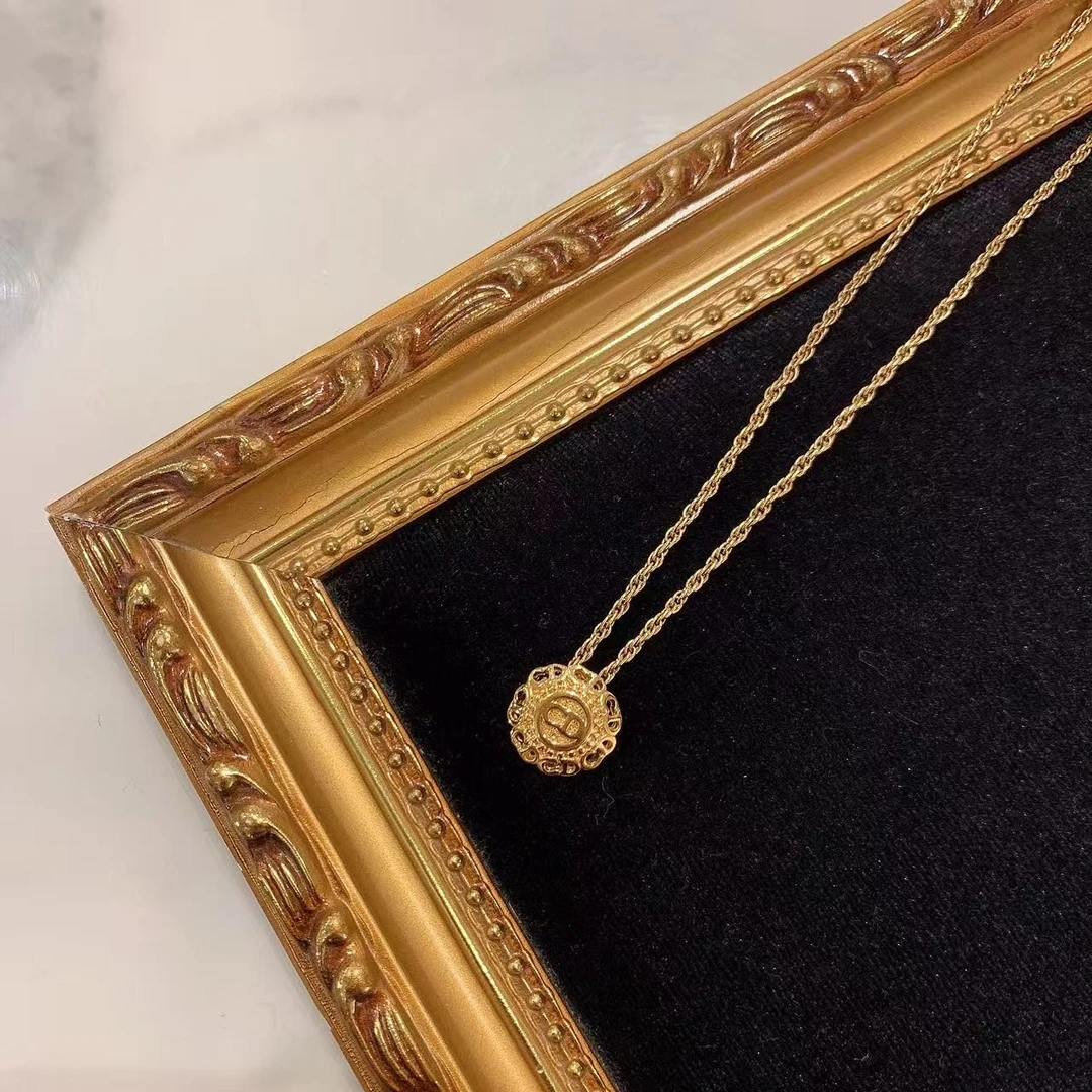 95新 DIOR/迪奥 好好金色圆环项链63370107