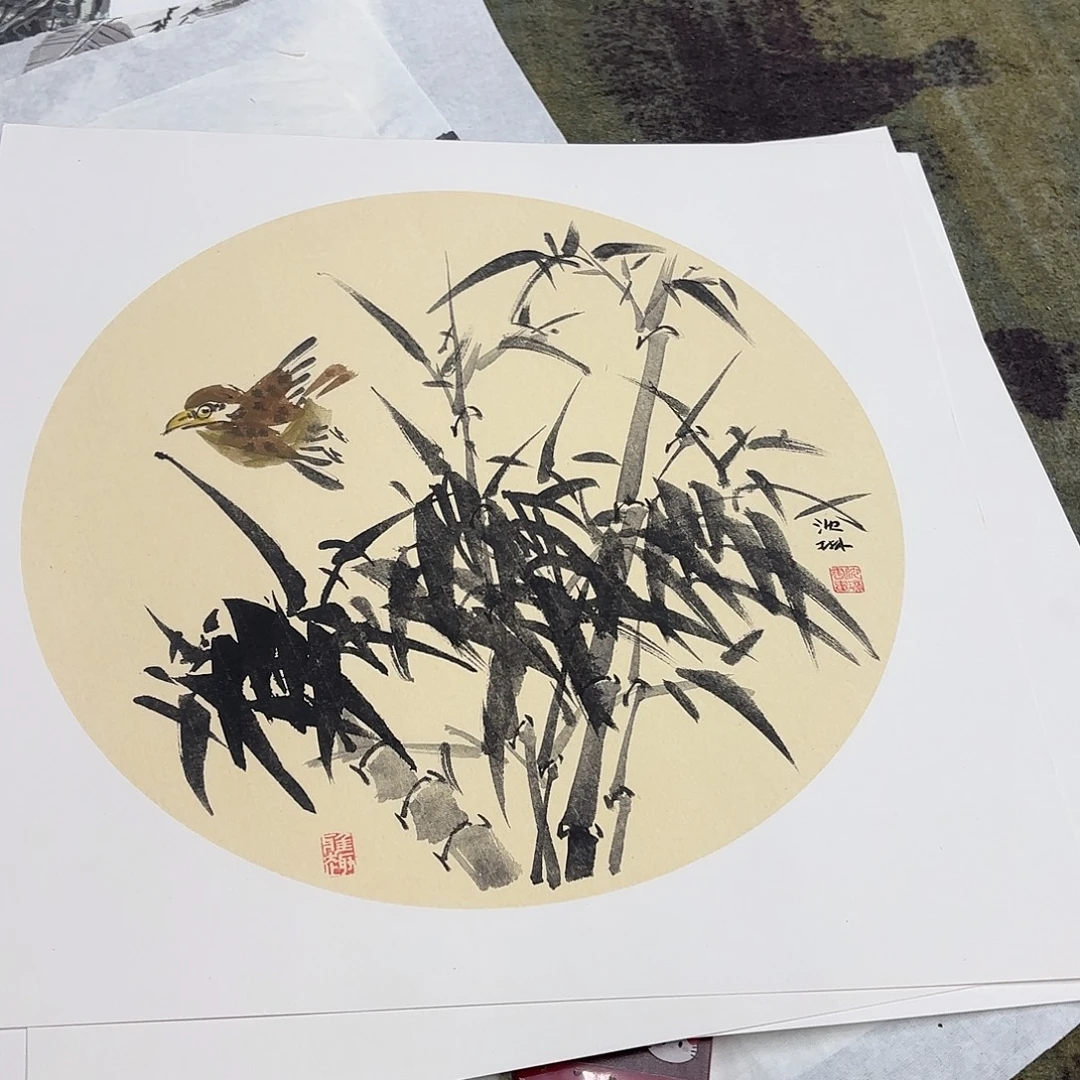 国画卡纸作品童童童