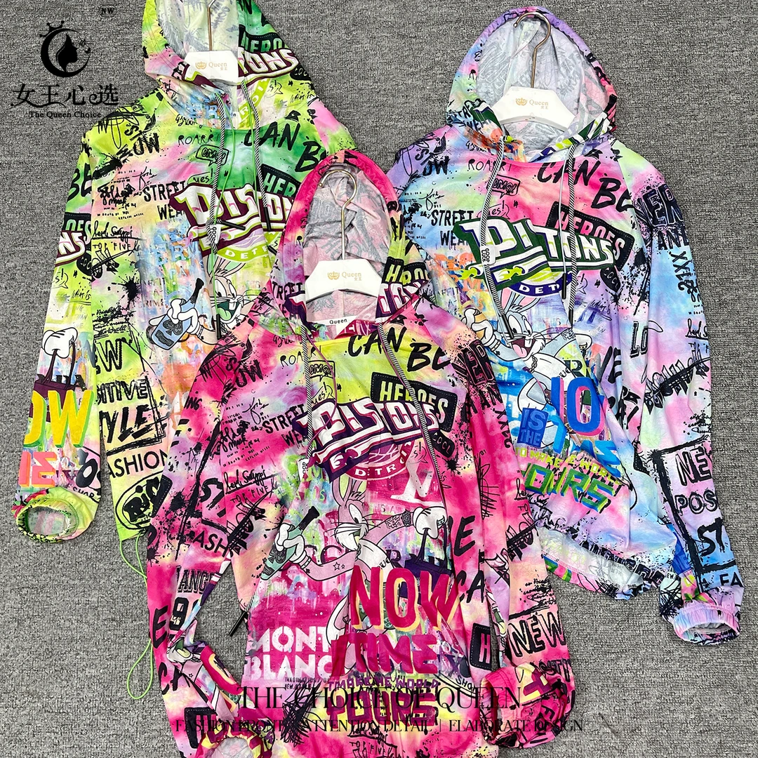 【衣圆圆】夏季新款D3A391潮流兔八哥连帽T恤上衣