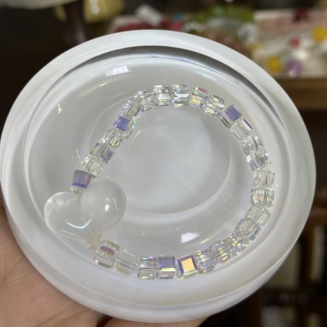 白水晶爱心配施华洛（多样性发其一）