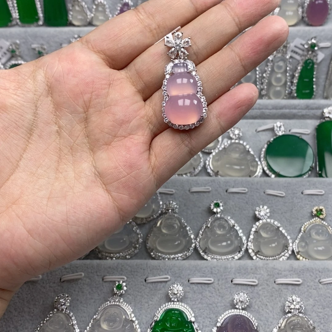 玛瑙/玉髓颈饰合金白**胖