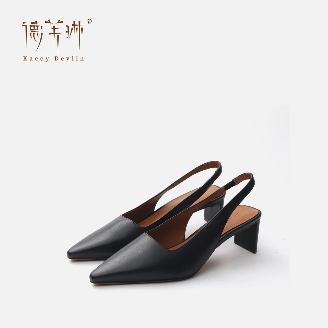 【格一专属】一字带跟鞋2025秋季法式新款气质细跟尖头高跟鞋