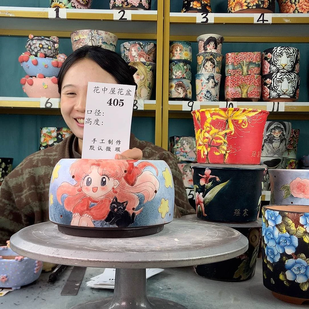 婲****陶景德镇手工花盆405