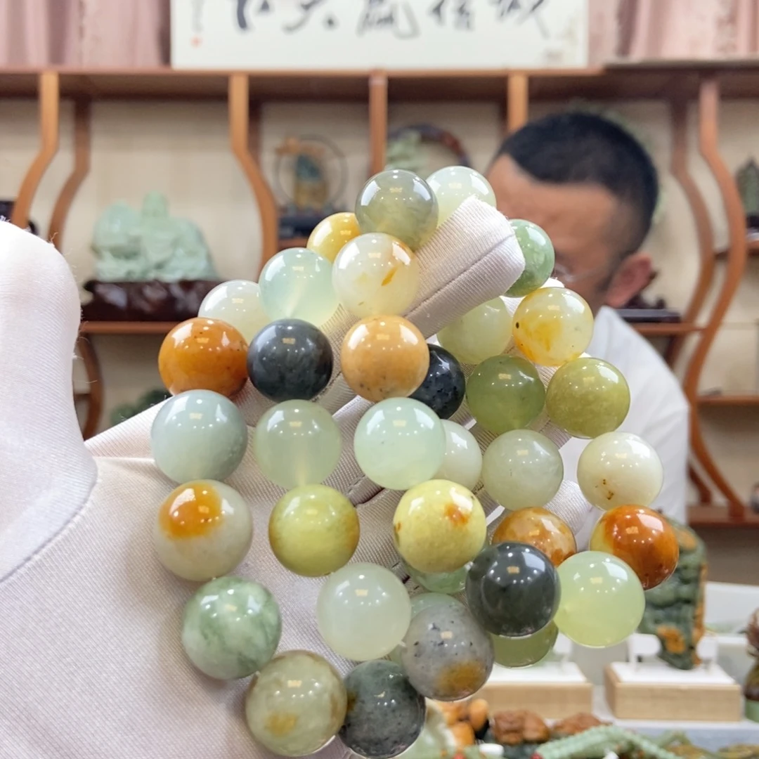 蛇纹石玉未镶嵌手串多样性发一件多样性发一件