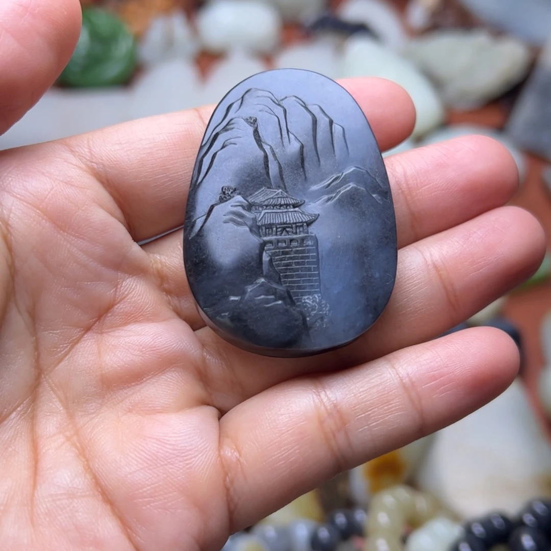 和田玉未镶嵌挂件