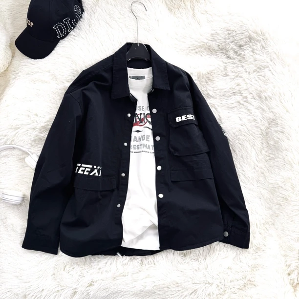 中大童1358字母衬衣BE外套