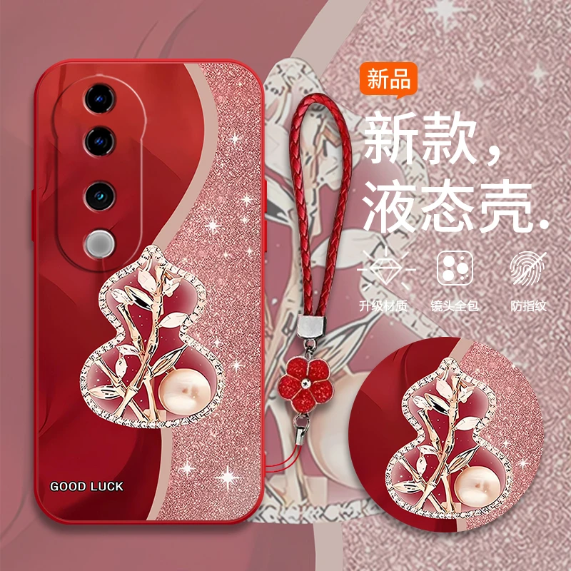 适用vivoS19手机壳V2364A鎏金葫芦轻奢风软硅胶潮流潮牌保护套潮