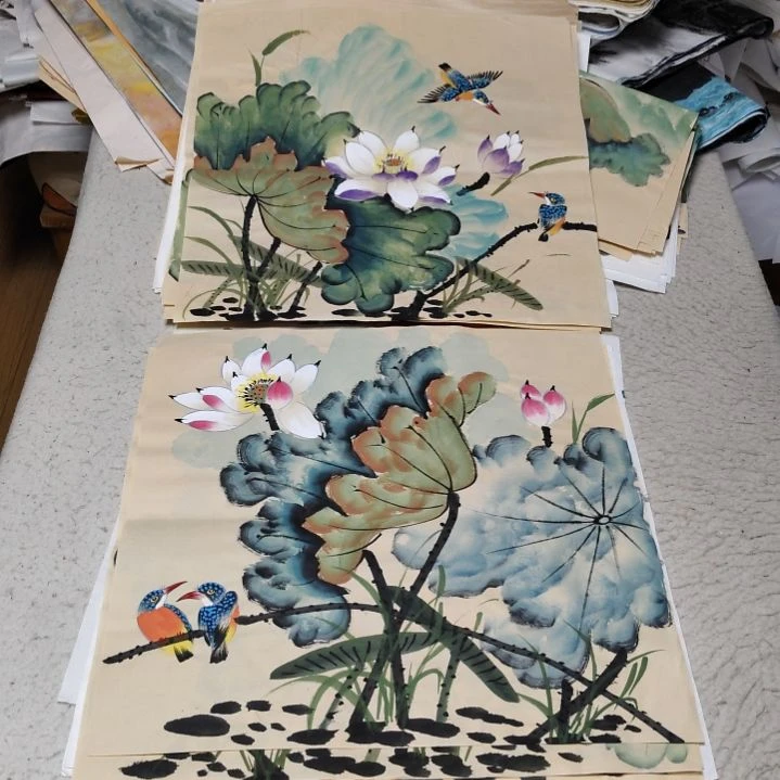 蒲***育国画国画花鸟花鸟国画