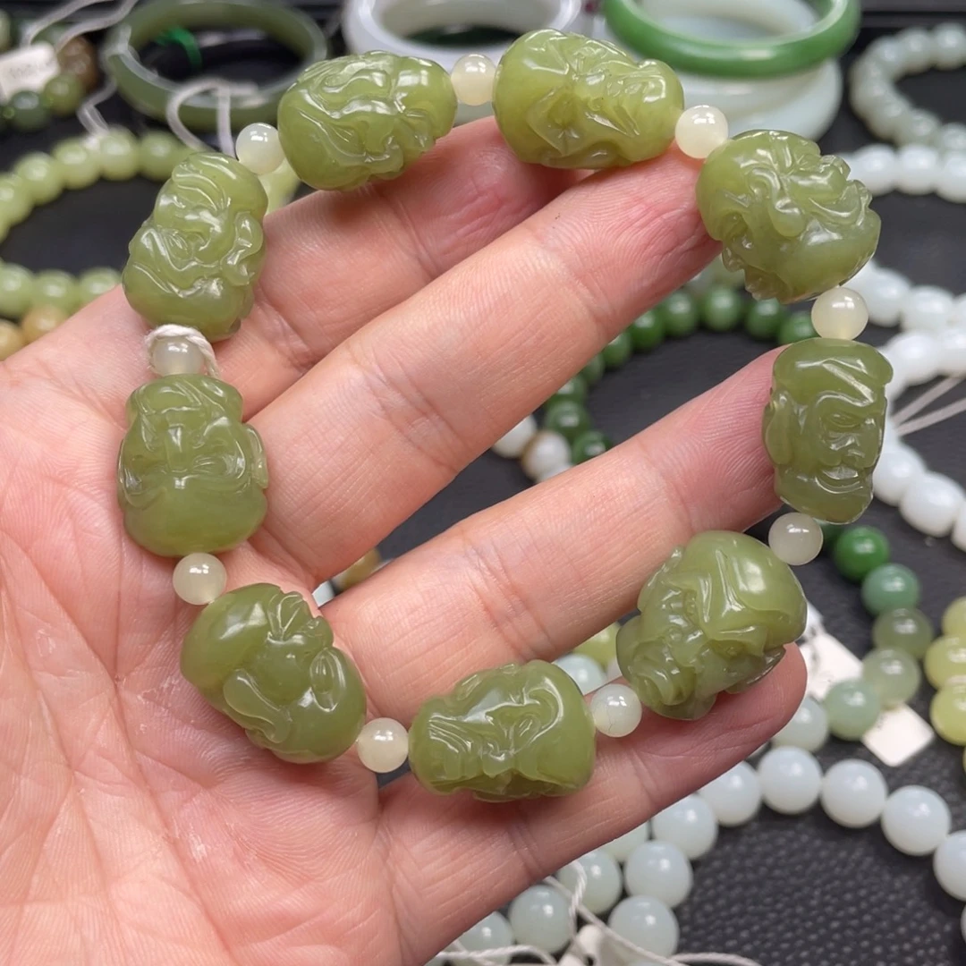 和田玉未镶嵌手链