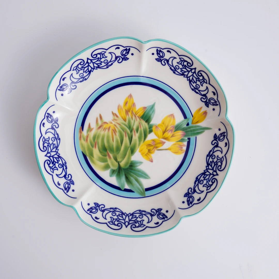 【夏日小酌】绒花/8英寸圆盘 20.5CM