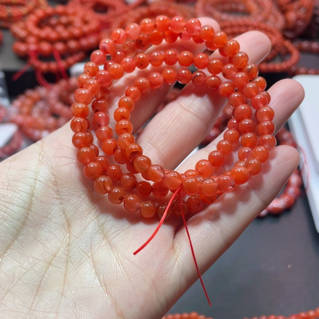 南红玛瑙手链未镶嵌