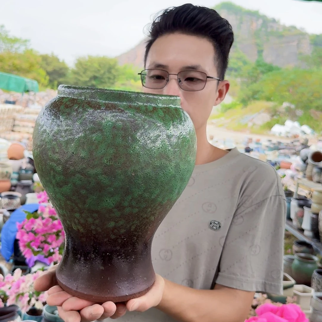 紫砂花盆口16高27（一个美人鱼牛油果