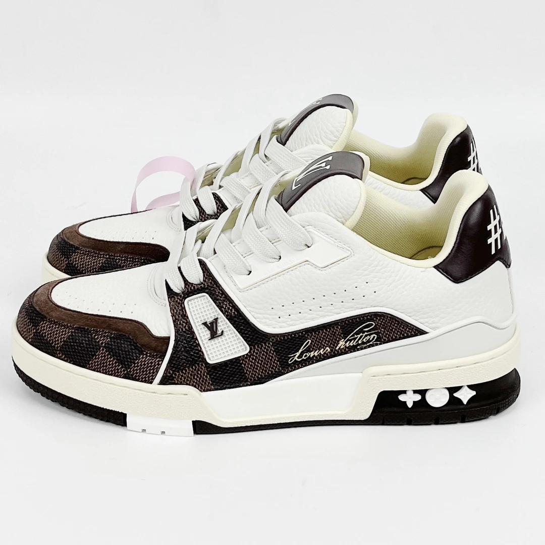 未使用 LouisVuitton/路易威登 37码 trainer棋盘格板鞋 lm4132