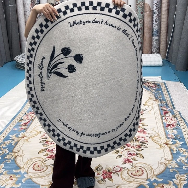 混纺加厚棉布底仿羊绒直径一米二圆全新特价福利