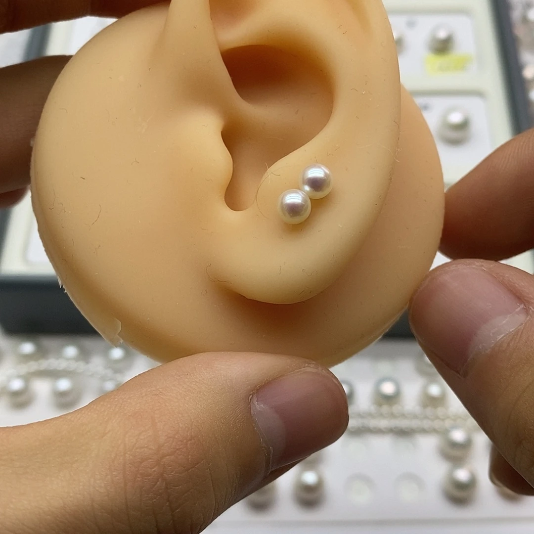 淡水珍珠裸珠银S925镶嵌